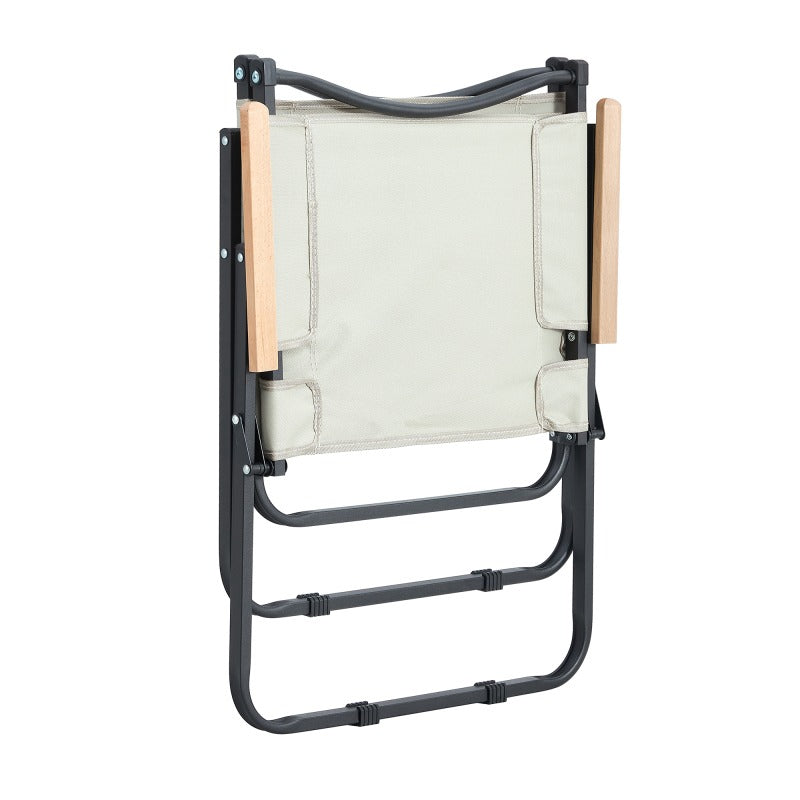 Beige 2pcs Folding Chair Suitable for Camping, Picnics, Beach Outings, Backyard Barbecues, And Patio Gatherings