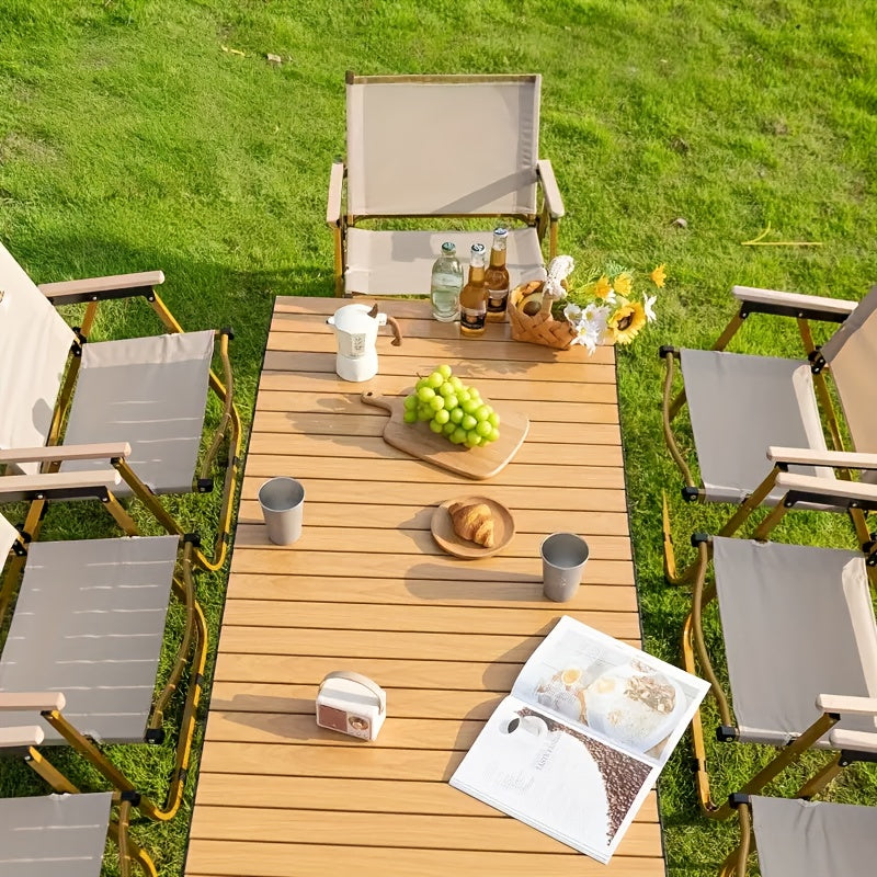 tankesiPortable Folding Egg Roll Table Lightweight Solid Wood Design With Beech And Pine Suitable For Camping, Picnics And Barbecues Sturdy Outdoor Patio Table With Detachable Legs Easy To Carry Picnic Accessory And Must-Have For Barbecues