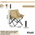 URBANWAVE Outdoor Folding Chair - Lightweight Portable Foldable Stool with Instant Setup, Durable Steel Frame & Oxford Fabric for Camping