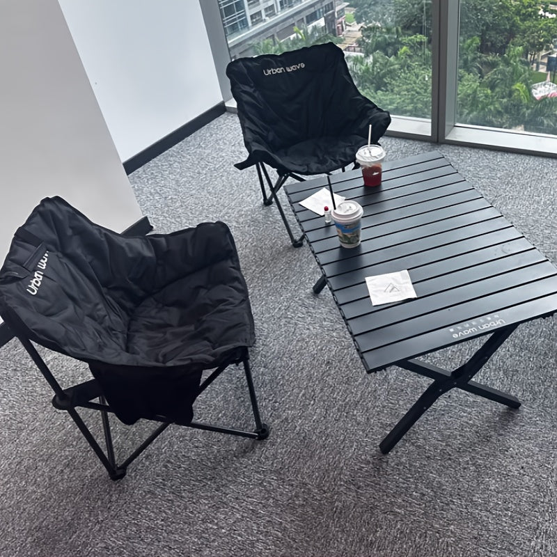 URBANWAVE Outdoor Folding Chair - Lightweight Portable Foldable Stool with Instant Setup, Durable Steel Frame & Oxford Fabric for Camping
