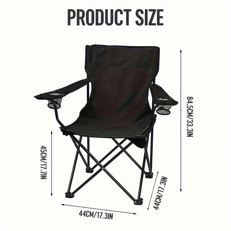 Set of 2 Lightweight Folding Outdoor Chairs with Adjustable Backrests And Thick Cushions - Each Chair Supports Up to 200LB, Perfect for Camping