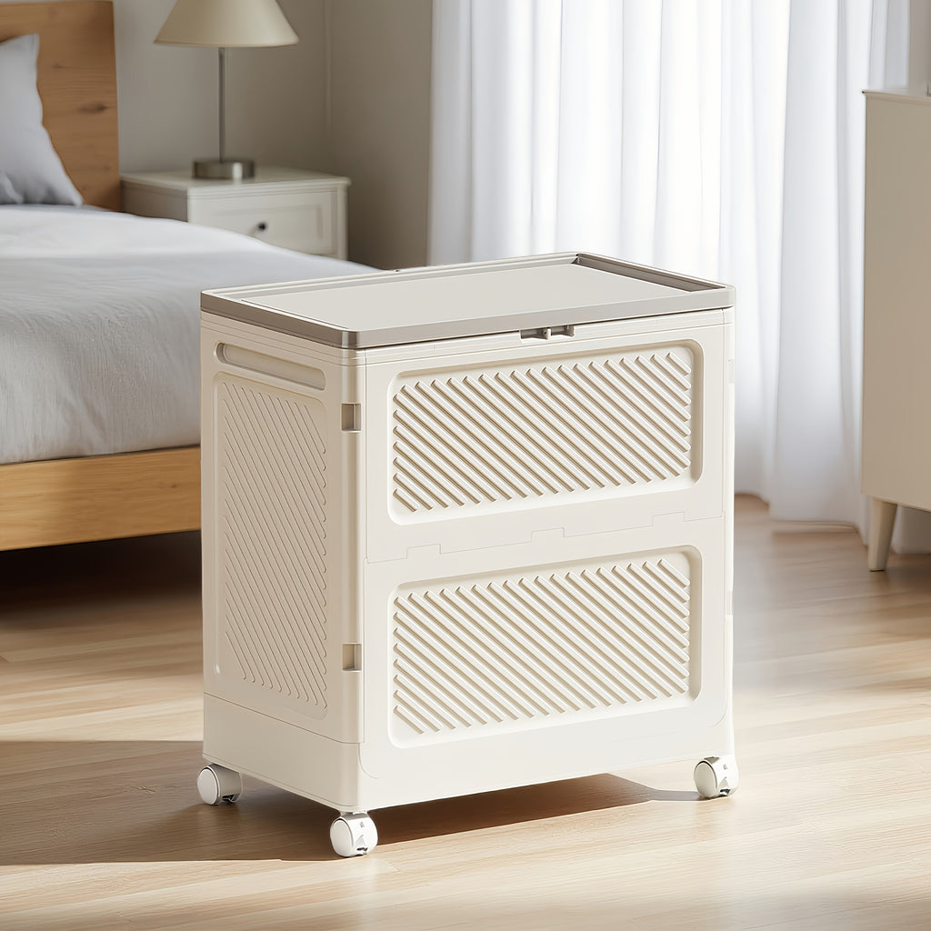Large Capacity Waterproof And Dustproof Storage Box with Wheels, Multi Purpose Home Storage And Organization Solution Suitable for Bedroom, Living Room, Bathroom And Kitchen