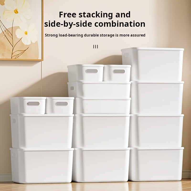 Set of 4 Plastic Storage Bins with Lids, Ideal for Organizing Shelves, Drawers, Desktops, And Closets, Suitable for Playrooms, Classrooms, Offices, And Homes, Measuring 13.78×9.84×7.87 Inches, Under-Bed Storage