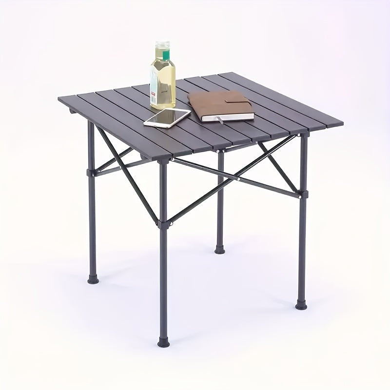 Portable Stainless Steel Folding Table with Storage Bag, Camping BBQ Folding Table, Barbecue Picnic Table, Minimalist Style, Sturdy and Easy to Use, Portable Camping Equipment, Outdoor Picnic, Suitable for Camping and Barbecues, Load Capacity