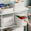 Set of 4 Spacious Portable Plastic Storage Containers, Sturdy Multi-Purpose Organizer with Grips