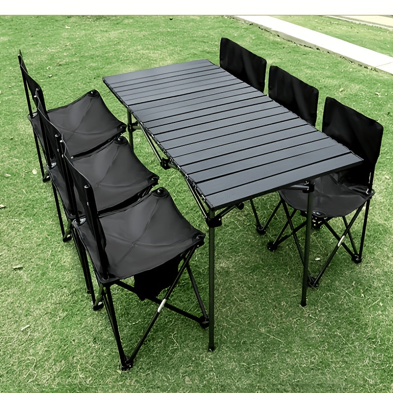 Portable Stainless Steel Folding Table with Storage Bag, Camping BBQ Folding Table, Barbecue Picnic Table, Minimalist Style, Sturdy and Easy to Use, Portable Camping Equipment, Outdoor Picnic, Suitable for Camping and Barbecues, Load Capacity