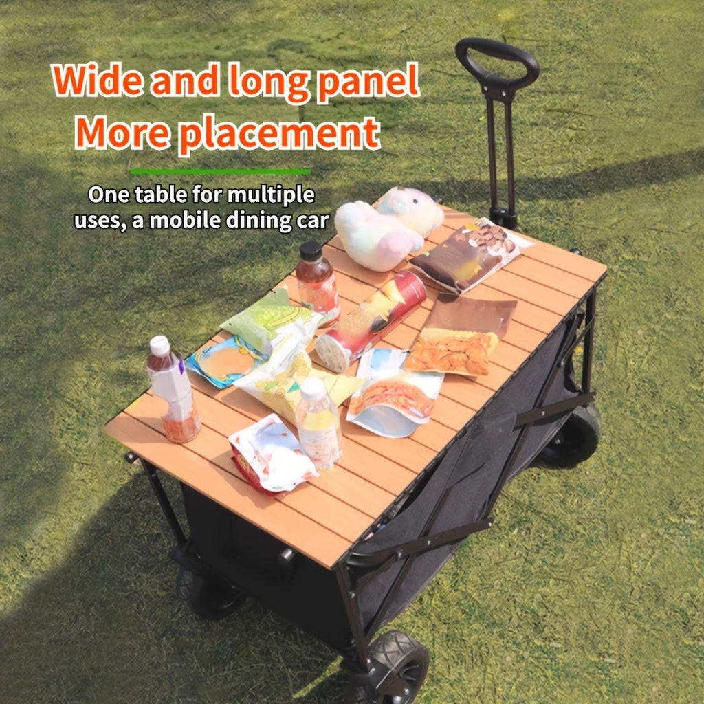 Outdoor Camping Trolley Table, Foldable Camping Dining Table, Campsite Trolley Tabletop, Egg Roll Table, Small Trailer Tabletop, Space-Saving Design, Easy to Install