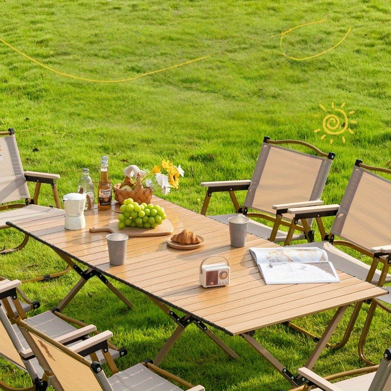 New outdoor leisure camping folding chair egg roll table outdoor portable high back chair home dining table picnic table