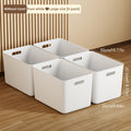 Four-Piece Set Of Extra-Large Wardrobe Storage Bins, Premium White High-End Square Storage Boxes With Handles, 13-Inch Plastic Storage Bins, Lid\u002FNo-Lid Options Suitable For Organizing Clothes, Tools. Local Warehouse, Free Shipping!