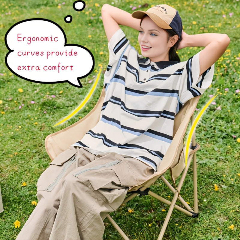 URBAN WAVE Outdoor Folding Chair, Camping Folding Chair, Lightweight and Compact Design, Suitable for Beach, Pool, Patio, Backyard