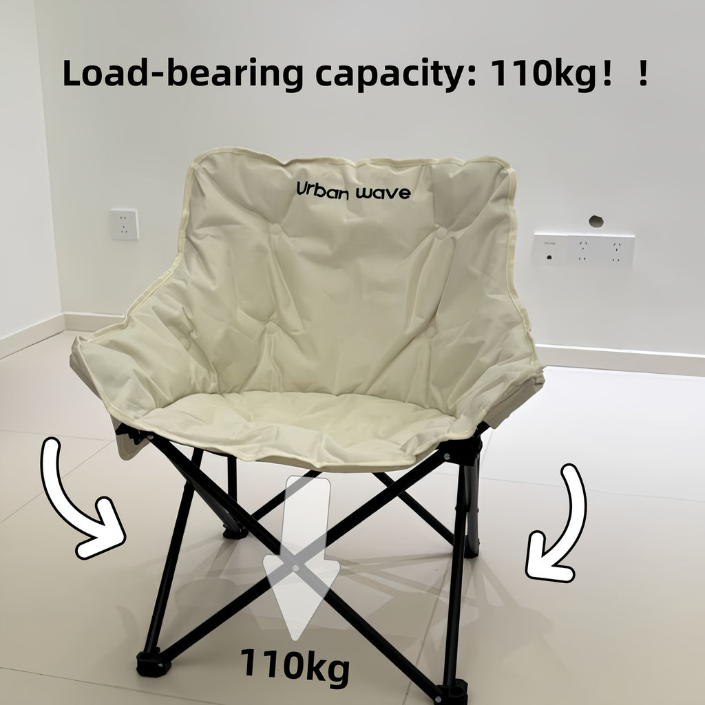 URBANWAVE Outdoor Folding Chair - Lightweight Portable Foldable Stool with Instant Setup, Durable Steel Frame & Oxford Fabric for Camping