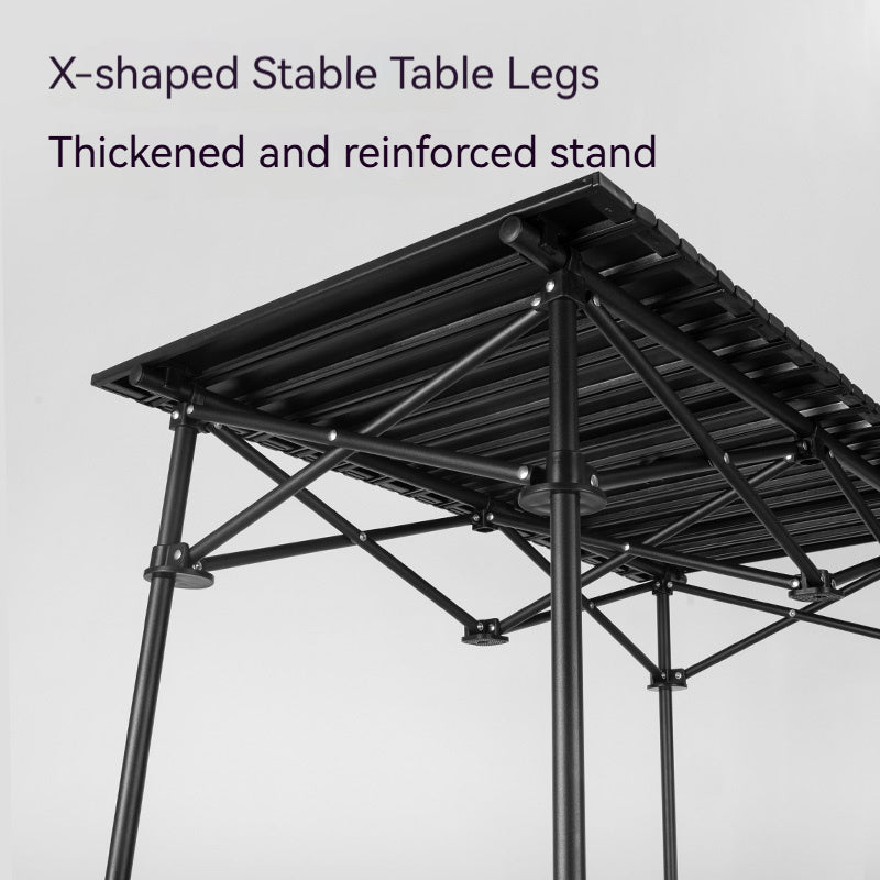 BLACK DOG 5pcs Outdoor Camping Table and Chair Set, Foldable Egg Roll Table and Portable Camping Folding Picnic Chairs, Suitable for Picnics, Fishing, Camping Equipment and Accessories, Portable Camping Table