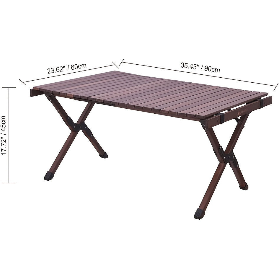 tankesiPortable Folding Egg Roll Table Lightweight Solid Wood Design With Beech And Pine Suitable For Camping, Picnics And Barbecues Sturdy Outdoor Patio Table With Detachable Legs Easy To Carry Picnic Accessory And Must-Have For Barbecues