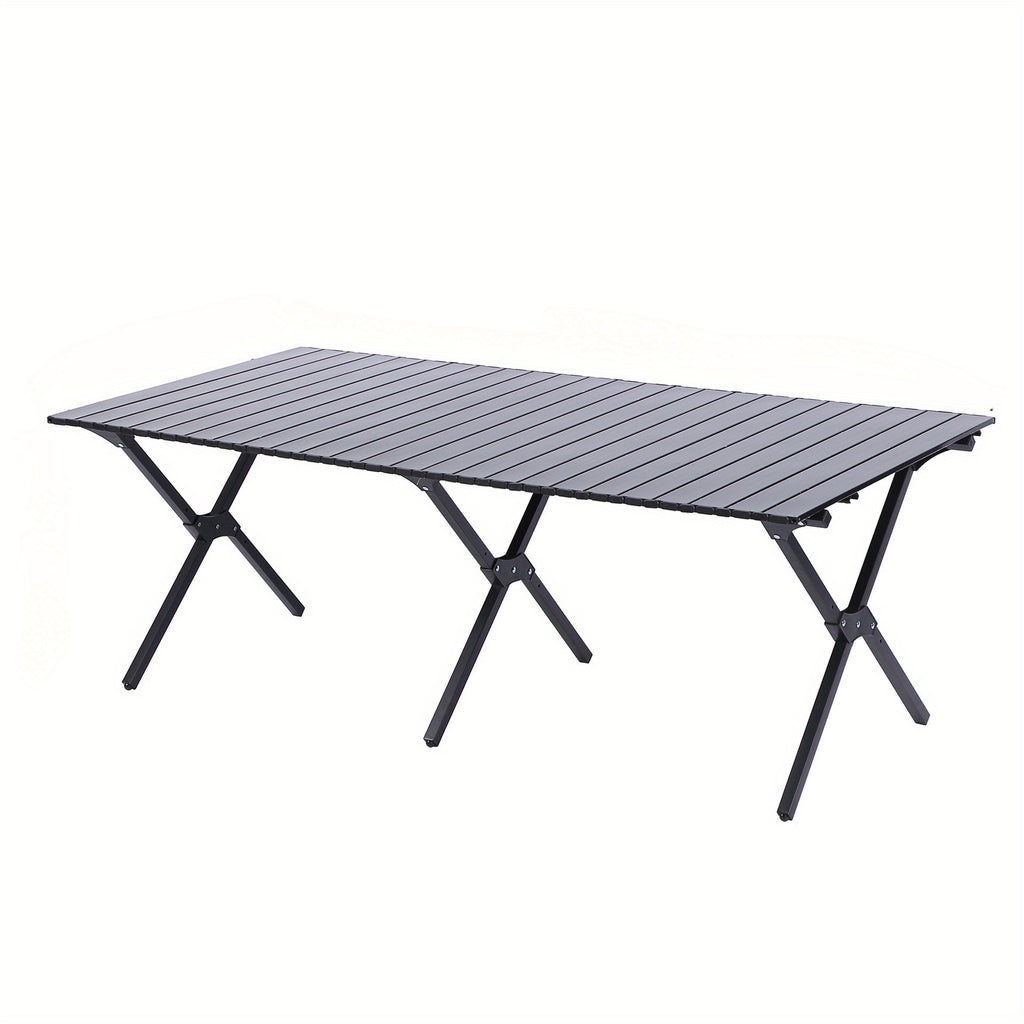 Portable Camping Large Folding Egg Roll Table, Beach Table, Courtyard Barbecue Party Table, Suitable for Use in All Four Seasons, Portable Table for Camping, Courtyard, Park and Living Room, A Festival Gift for Family and Friends