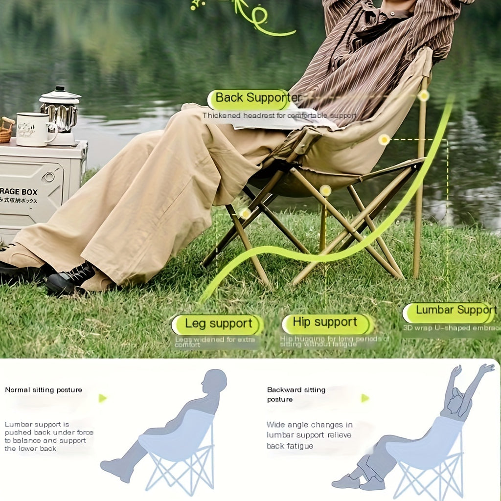Ultra-Light Portable Camping Chair URBANWAVE Ultra-Light Portable Camping Chair - Compact, Ergonomic, Foldable - with Carry Bag for Hiking