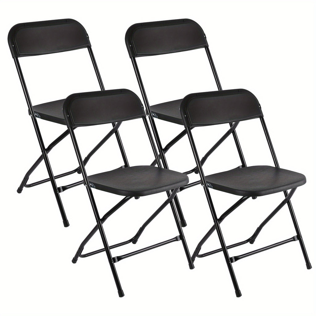 Commercial Folding Chairs, 400lbs Capacity Steel Frame Plastic Chair for Indoor Outdoor, Stackable Plastic Chairs for Wedding, Party, Office
