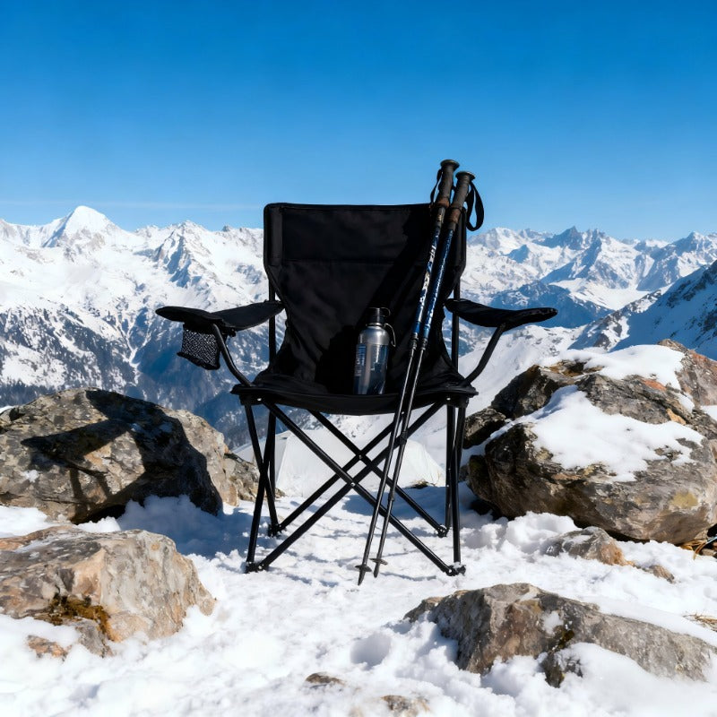 Set of 2 Lightweight Folding Outdoor Chairs with Adjustable Backrests And Thick Cushions - Each Chair Supports Up to 200LB, Perfect for Camping