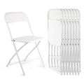 Commercial Folding Chairs, 400lbs Capacity Steel Frame Plastic Chair for Indoor Outdoor, Stackable Plastic Chairs for Wedding, Party, Office