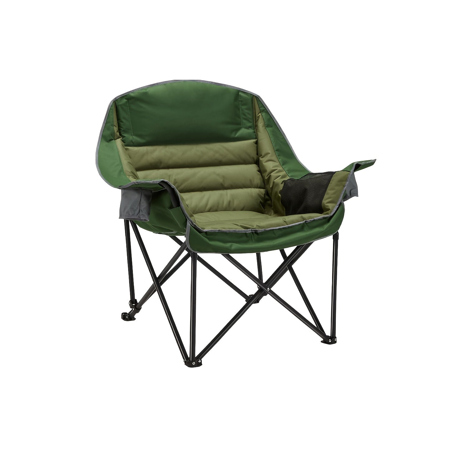 Large Size Portable Folding Heavy-Duty Camping Chair with Side Cup Holder Storage Bag, Sturdy And Durable Outdoor Fishing Sports Travel Chair