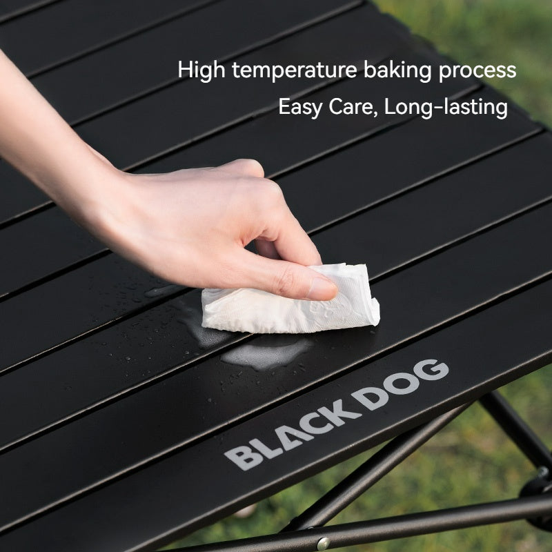 BLACK DOG 5pcs Outdoor Camping Table and Chair Set, Foldable Egg Roll Table and Portable Camping Folding Picnic Chairs, Suitable for Picnics, Fishing, Camping Equipment and Accessories, Portable Camping Table