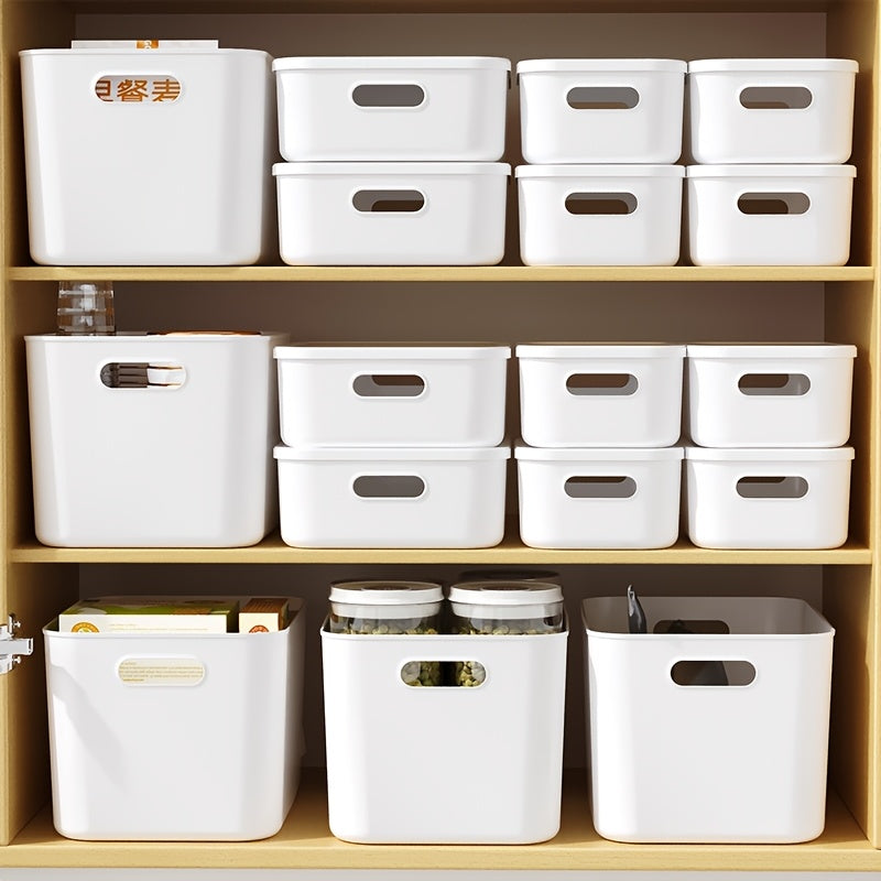 Set of 4 Plastic Storage Bins with Lids, Ideal for Organizing Shelves, Drawers, Desktops, And Closets, Suitable for Playrooms, Classrooms, Offices, And Homes, Measuring 13.78×9.84×7.87 Inches, Under-Bed Storage
